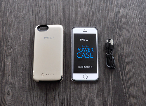 MiLi iPhone6大容量背夹电池解决苹果手机电量问题。